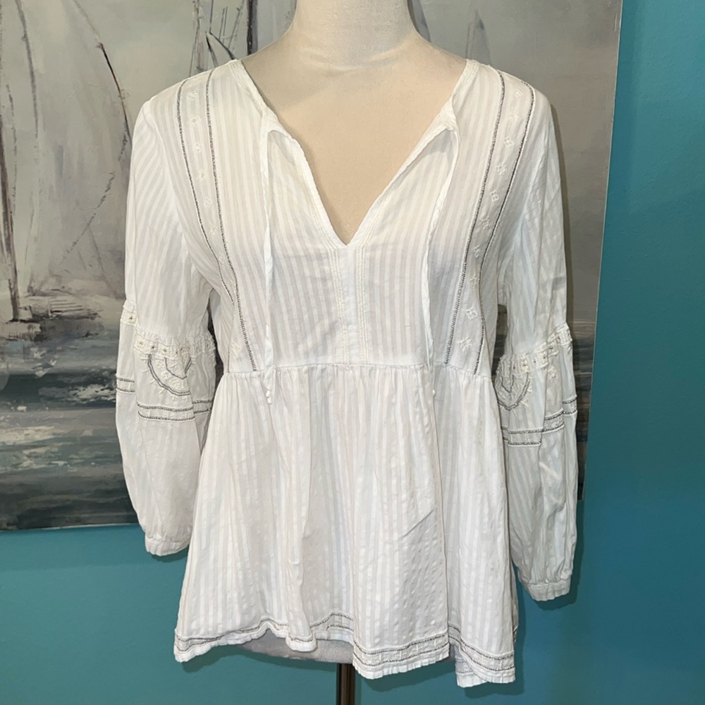 Gap Cotton Peasant Style Blouse, Small